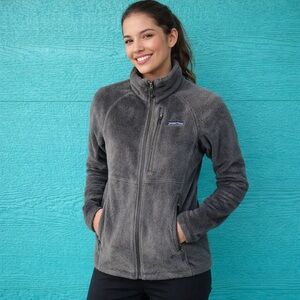 PATAGONIA R3 FLEECE JACKET FORGE GRAY MENS XS WOMENS SMALL EUC